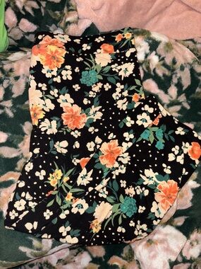 torrid Black Dress with Orange and Teal Floral Print